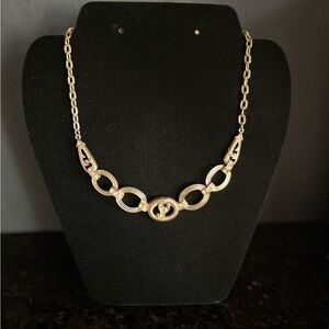 Vintage (70’s) Sarah Coventry Gold Tone Necklace with Rhinestones